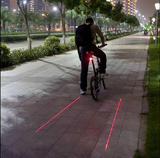 山地自行车激光圆形尾灯平行线警示灯死飞车后尾灯单车配件骑行邮