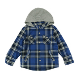 安奈儿男童装秋冬装加厚加绒里带帽梭织外套大衣夹克AB445411