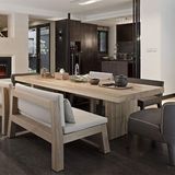 北欧简约实木餐桌椅组合泡茶桌长方形办公桌会议桌大班桌老板桌
