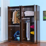 简易实木衣柜组合组装简约现代2门3门4门板式大衣柜衣橱木质柜子
