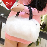 包包2014冬季韩版新款潮女包手拿包手提包单肩包斜挎毛毛绒小包包