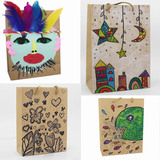 瑞果果牛皮纸袋创意美劳diy手工制作儿童绘画材料幼儿园环境布置