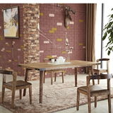 北欧宜家咖啡厅实木餐桌椅组合小户型家用无扶手餐椅限时特价
