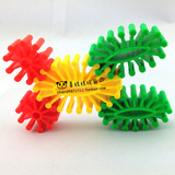 塑料拼插拼装积木 圆形花轮齿轮积木 益智幼儿园儿童桌面益智玩具
