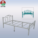 特价促销单双人折叠铁架1.2/1.5米 50管单层铁床折叠床家用铁架床