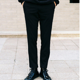 韩国代购男士黑色修身型西装裤 韩版英伦风秋冬季新款长裤子潮流
