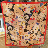 香港迪士尼正品代购 10周年 TSUM TSUM 可爱卡通丝巾方巾领巾围巾