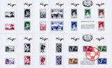 2014年法国邮票 历史上的珍邮 第一组 雕刻版 10全小版张