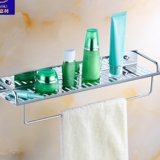 浴室304不锈钢置物架 单层化妆台 厨房调味架不锈钢板 五金挂件
