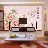 大幅装饰画油画布3D电视沙发背景墙中国风壁画国画挂画墙纸