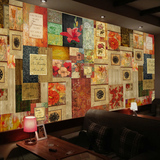 复古英伦油画大型壁画主题餐厅怀旧墙纸咖啡馆休闲吧客厅个性壁纸