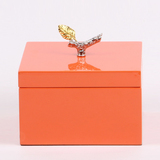 北欧美式中式现代橙白色木质首饰盒饰品盒树枝样板房收纳软装饰品