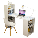 卧室旋转欧式电脑桌 家用简约现代可移动实木创意省空间书桌