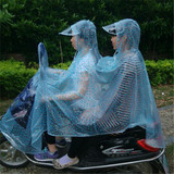 雨衣双人电动车自行车摩托车母子情侣透明时尚韩国加大雨披大帽