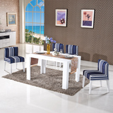 H3O正方形方桌小户型伸缩餐桌可折叠钢化玻璃餐桌椅组合6人4