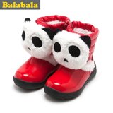 巴拉巴拉童鞋女童雪地靴幼童宝宝保暖加绒熊猫休闲靴2015冬装新款