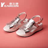 YEARCON/意尔康2016夏季新款女士休闲凉鞋坡跟平底厚底流苏女鞋