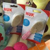 德国原装正品NUK婴儿梳子纯天然羊毛按摩刷发梳宝宝超柔软毛刷