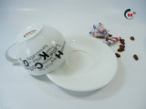 卡布奇诺 咖啡杯 简约 欧式 创意 高档套装 陶瓷杯 1杯1碟
