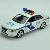 正品！彩珀 仿真合金汽车模型 声光 回力玩具 北京现代警车