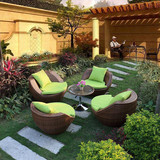 个性时尚创意多功能藤椅升降茶几三件套休闲阳台桌椅组合花园家具