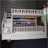 韩式法式欧式松木实木儿童双层床堡王国高低子母床