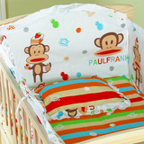 特价婴童床品套件 婴儿床可拆洗五件套 全棉布料 防踢防碰撞床围
