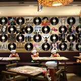 复古壁画怀旧致青春唱片光盘壁纸ktv音乐酒吧餐厅咖啡厅网咖墙纸