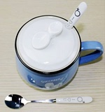 ZAKKA特大号550ML陶瓷杯子大容量大肚早餐麦片牛奶杯大水杯送盖勺