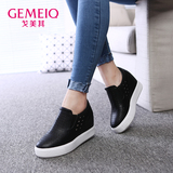 GEMEIQ/戈美其2016春季新款板鞋女内增高舒适高跟透气高帮女鞋