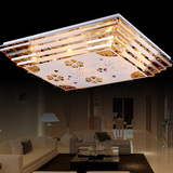 金诺现代简约长方形水晶平板灯客厅灯大气LED吸顶灯卧室灯