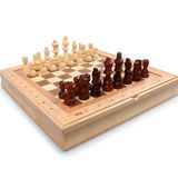 特大号成人木制国际象棋玩具二合一西洋跳棋游戏立体棋子国际跳棋