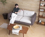 欧式现代简约北欧宜家小户型布艺双人沙发咖啡厅沙发卧室沙发