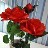 浪漫玫瑰仿真花套装欧式假花玫瑰花家居客厅餐桌摆件装饰花瓶花艺