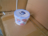 茶花正品塑料 圆形保鲜盒密封箱密封盒杂食收纳 食品盒820ML 3027