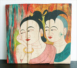 一品泰丰纳兰木版画东南亚风格装饰画木板手绘画挂件挂画泰国进口