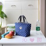 日本小清新女学生帆布艺小手提拎包便当包饭盒包袋环保帆布妈咪包