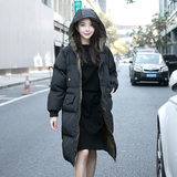 韩版中长款羽绒服女装加厚情侣棉衣男女冬装大码带帽风衣外套棉袄