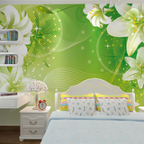 维雅斯 大型壁画电视背景墙壁纸壁画 客厅卧室无纺布壁纸绿色百合