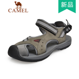Camel/骆驼男鞋 正品夏季凉鞋真皮透气平跟包头沙滩鞋子4T2026006