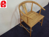 老榆木免漆圈椅现代中式家具 禅椅 打坐椅 官帽椅 茶桌椅 围椅