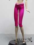 美泰芭比娃娃衣服配件 Barbie可儿娃娃时尚打底裤枚红色弹力裤