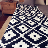 方格简约双面花色全棉针织毯盖毯空调毯秋冬厚款披肩午睡毯休闲毯