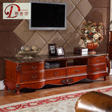 蒂舍尔客厅美式电视柜茶几套装 欧式实木组合地柜茶几家具605/603