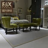 富兴地毯 纯色羊毛混纺尼龙 客厅卧室现代时尚美式欧式床边 定制