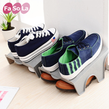 日本FASOLA正品 塑料上下双层搁鞋架鞋柜鞋子收纳架整理架