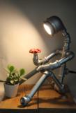 loft工业风复古水管机器人护眼灯咖啡厅酒吧书房装饰创意礼品台灯