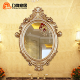 迪朗 欧式复古浴室镜子 奢华玄关装饰镜 卫浴洗手间壁挂镜子 A-85