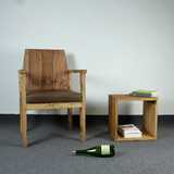 老榆木餐椅漫咖啡椅子实木靠背椅老门板椅子原木咖啡主题椅直销