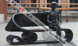 电影底片长椅雕塑 抽象人物雕塑 商场创意休息座椅雕塑 景观雕塑